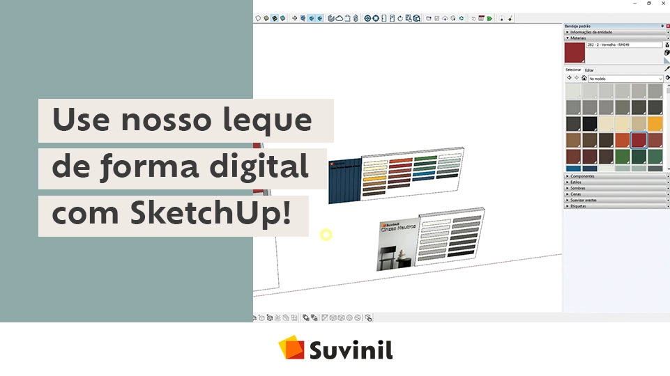 como usar leque por familia de cores Use o leque Suvinil de forma digital com SketchUp!