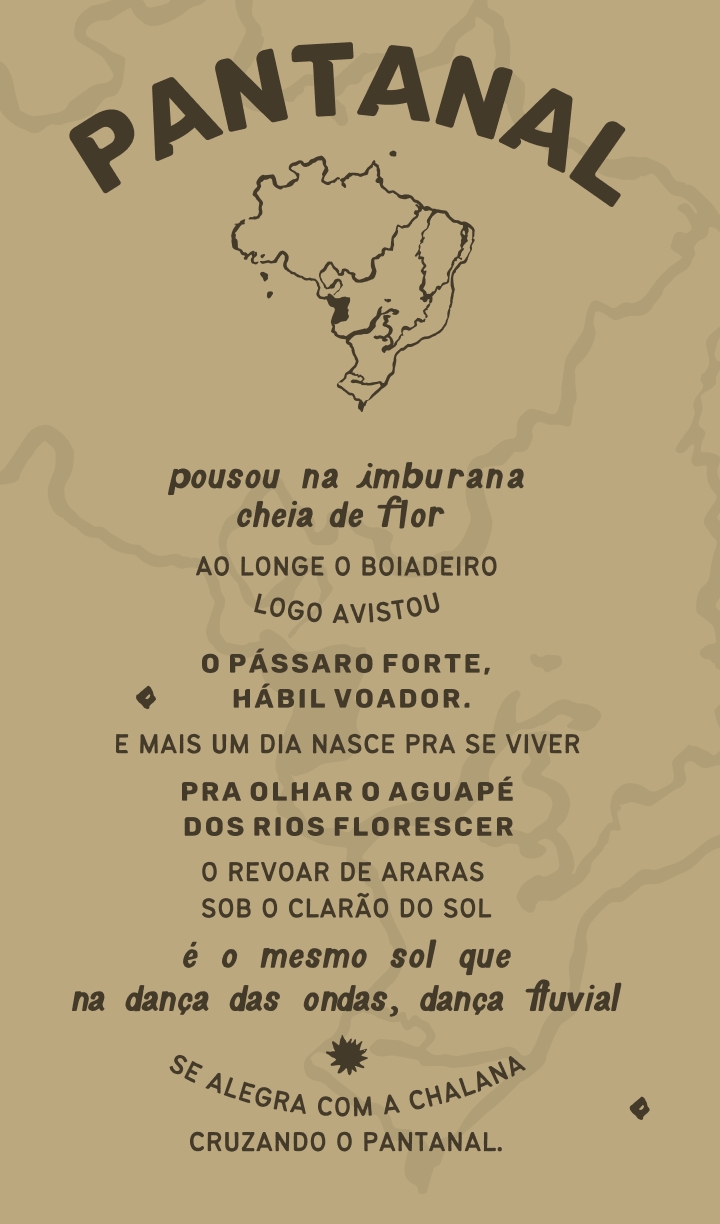 poema pantanal 3 Pantanal: pousou na imburana cheia de flor ao longe o boiadeiro logo avistou o pássaro forte hábil voador. E mais um dia nasce pra se viver pra olhar o aguapé dos rios florescer o revoar de araras sob o clarão do sol é o mesmo sol na dança das ondas, dança fluvial se alegra com a chalana cruzando o pantanal.
