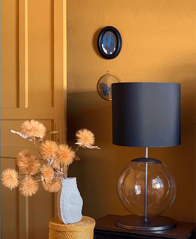 cor suvinil ouro do egito Sala decorada com a cor Suvinil Ouro do Egito.